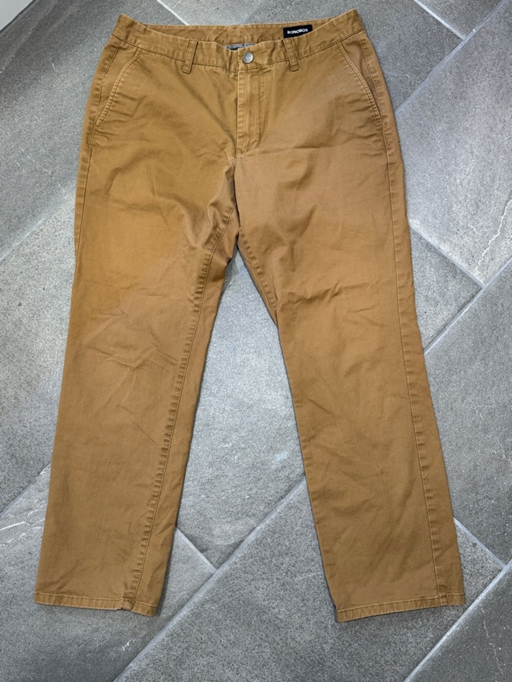 Bonobos Men’s Washed Chino Pants Slim Fit Tan (Size 34x30)